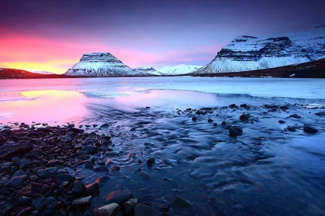 Solnedgång i Island