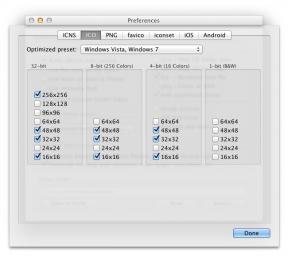 Iconvert Ikoner för OS X: skapandet av ikoner för olika format med hög hastighet