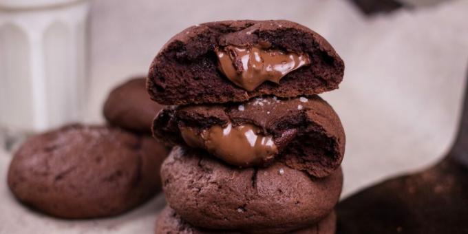 Kakor med chokladfyllning à la fondant