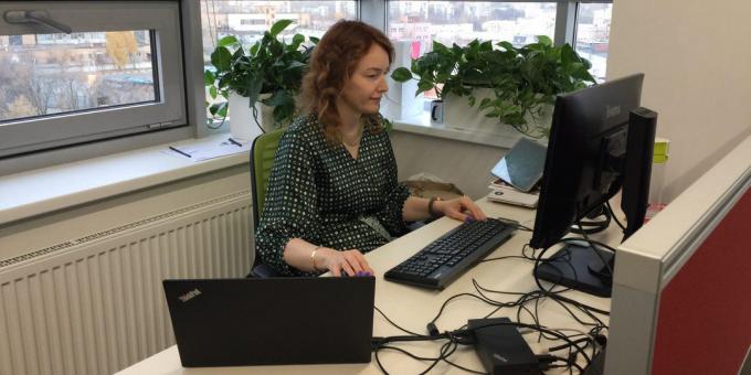 Arbetsplats Nina Osovitskoy, expert HR-branding HeadHunter