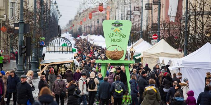 Om att gå i mars Vilnius, Litauen