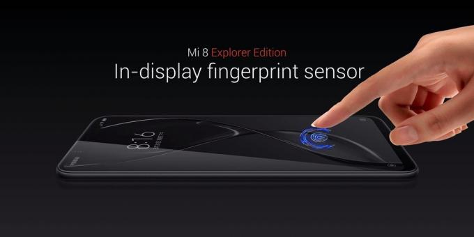 Mi 8 Explorer Edition: fingeravtryck på skärmen