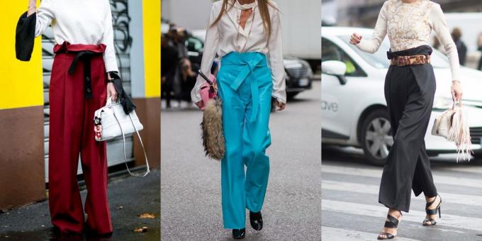 De mest fashionabla kvinnors byxor: Byxor paperbag