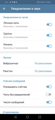 Förändringar Telegram 5.0 för Android: Telegram-chatt