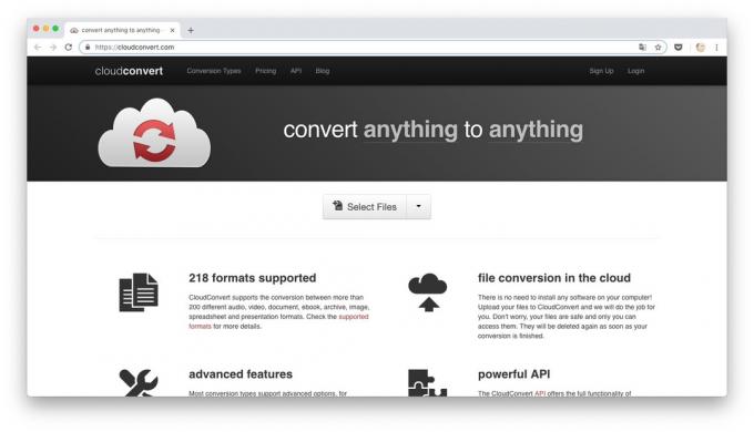 Online-omvandlare: CloudConvert