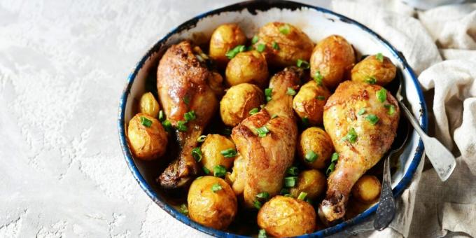 Kycklingklubbor med potatis