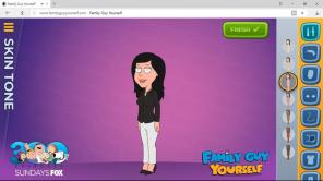Fox TV-kanal har lanserat en webbplats där du kan skapa din karaktär i stil med "Family Guy"