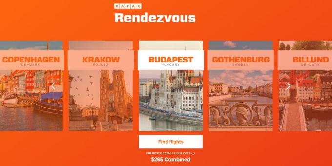 Rendezvous: tjänsten definiera lämplig staden