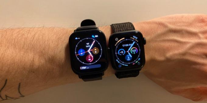 Amazfit GTS: Jämförelse med Apple Watch