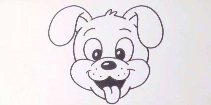 Hur man drar en tecknad hund nospartiet