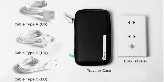EGG Traveler: adapterkontakter för olika typer av