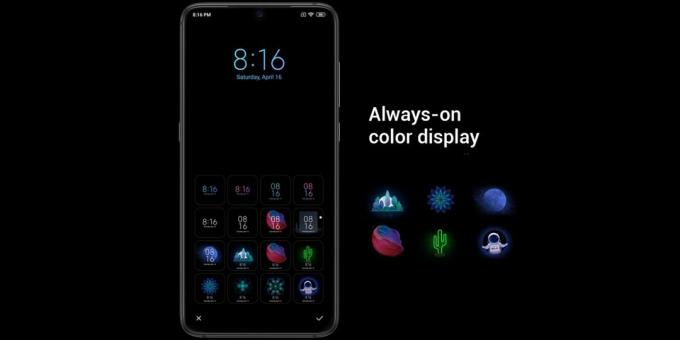 Funktioner Xiaomi Mi 9: Always On Display