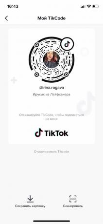Profil i det sociala nätverket TikTok