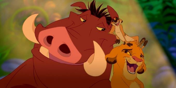 Tecknade "The Lion King" sången är nära vävs in i berättelsen, som drivs av åtgärden, karaktärerna avslöjar