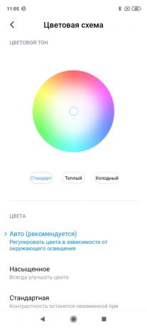 Redmi Note 9 Pro: färginställningar