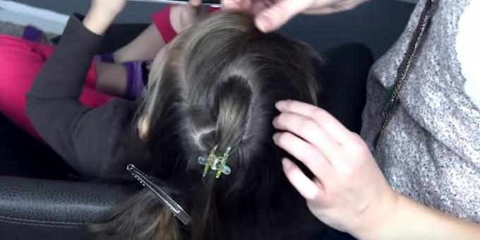 Nya frisyrer för flickor: Dela håret