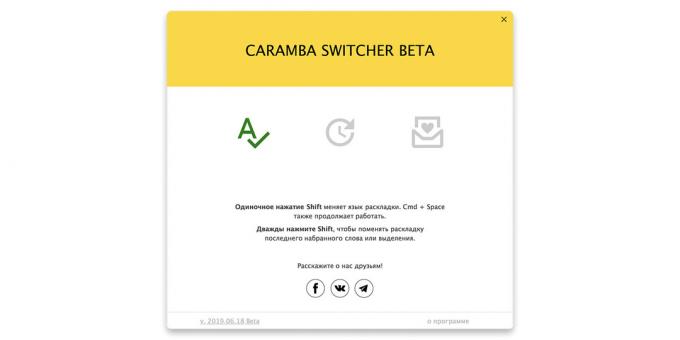 Möjligheter layout byta Caramba Switcher för MacOS