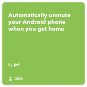 IFTTT dag: Slår tyst läge på telefonen automatiskt