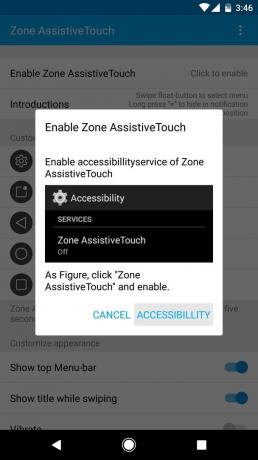 Zone AssistiveTouch: integration widget