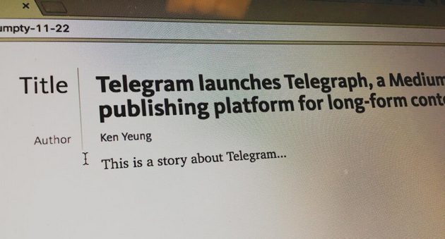 uppdaterade Telegram