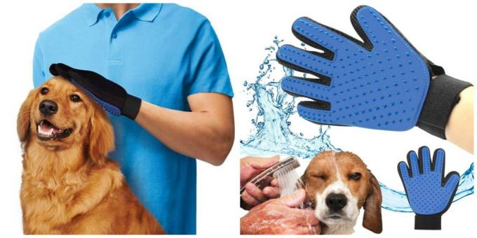 Handske för att borsta katter och hundar