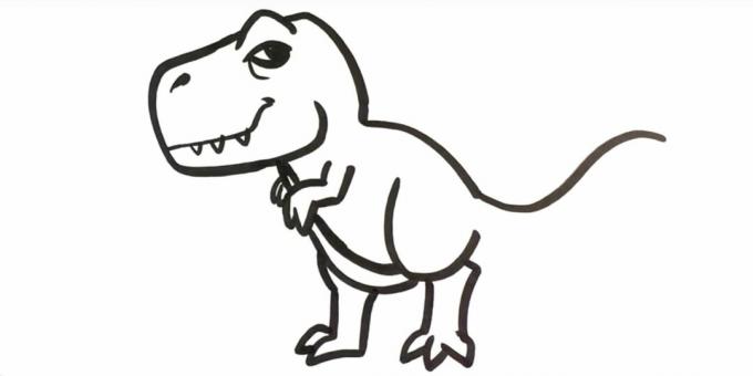 Hur man ritar en tyrannosaurus: rita bakbenen