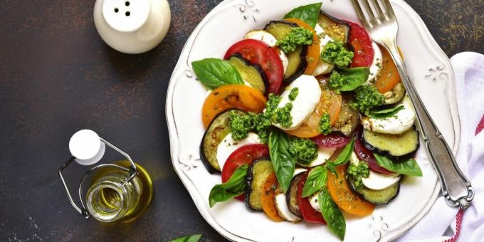 Caprese med aubergine