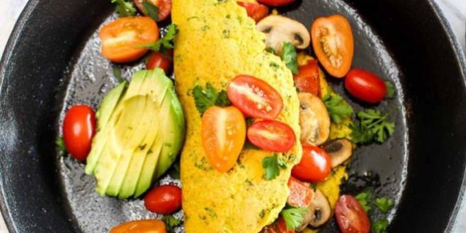 Akvafaba i matlagning: omelett