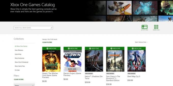 köpa spel för Xbox ett spel katalog