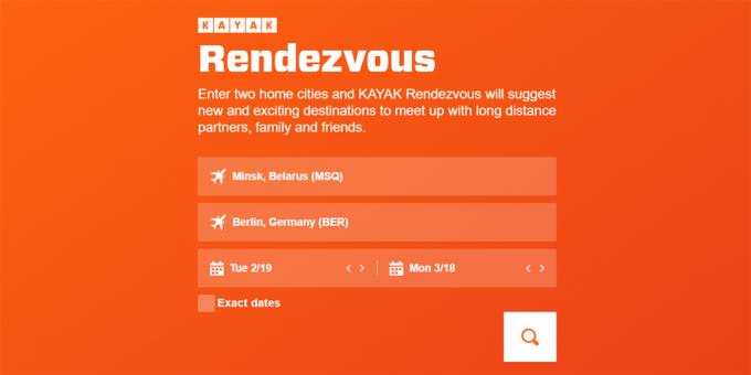 Rendezvous: ett webbverktyg med kajak tjänsten