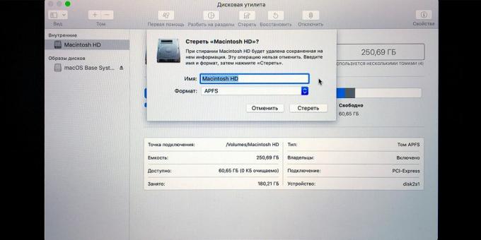 Så här installerar du om MacOS: Formatera enheten