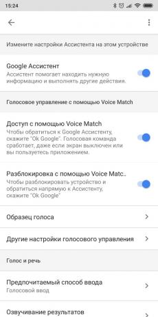 Ställ in telefonen till operativsystemet Android: vrid Ok Google-teamet i Google Assistant