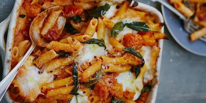 Pumpa rätter: Bakad pasta med pumpa och ricotta