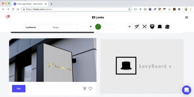 Hur man skapar en logotyp på nätet på webbplatsen Looka