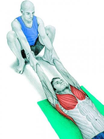 Anatomi stretching: stretching bröstmusklerna