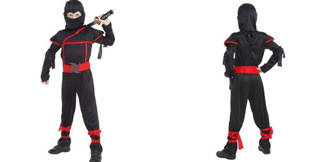 Ninja kostym för Halloween