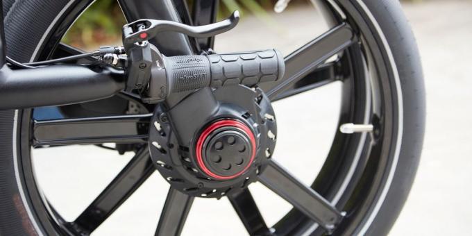 Folding elektriska cykel Gocycle GX: bakhjulsupphängning Lockshock