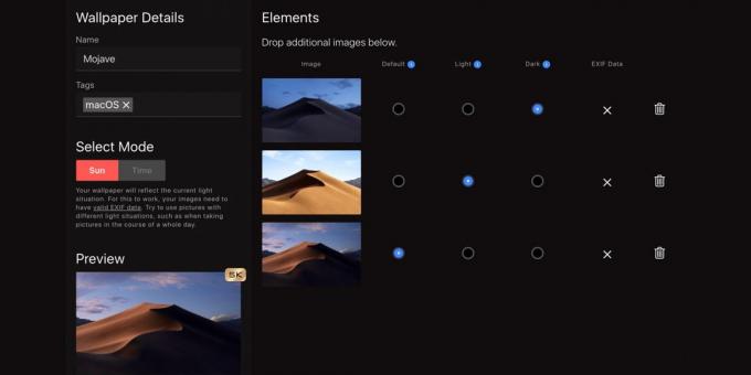 Skapa dynamisk tapet för MacOS Mojave