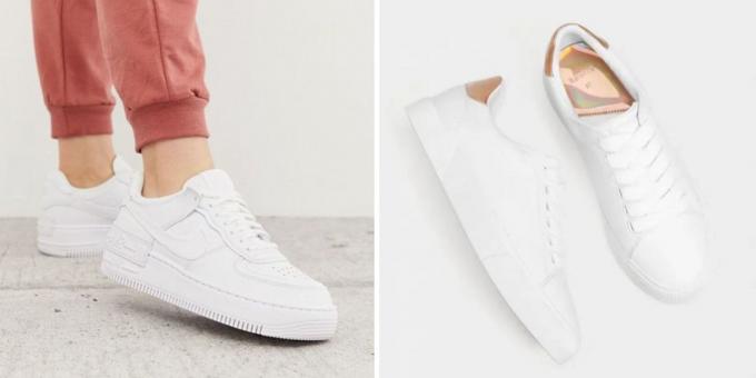 Vad man ska ge mamma en födelsedag: vita sneakers