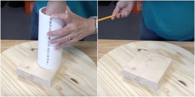 Hur man gör en DIY katt skrapa stolpe: cirkel röret