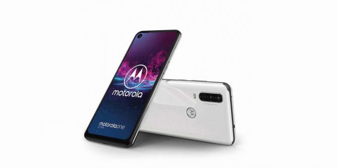 Vit Motorola En åtgärd
