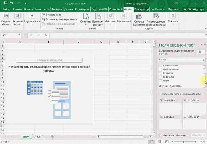 Hur man skapar en pivottabell