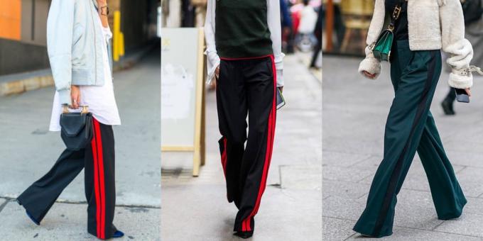 De mest fashionabla kvinnors byxor: Byxor med ränder