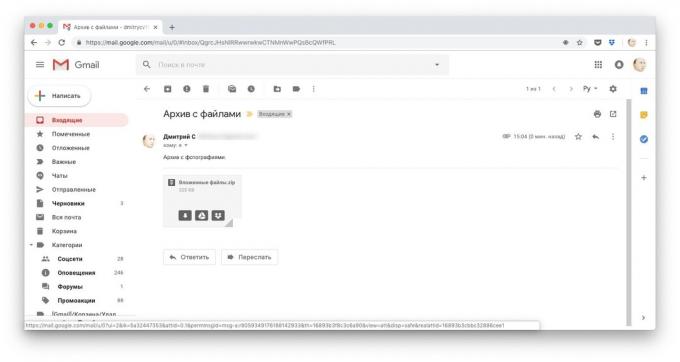 Sätt att ladda ner filer till Dropbox: Kom ihåg Gmail bilagor