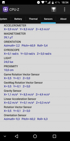 VKworld S8: sensorer