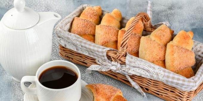 Bagels på kefir med sylt