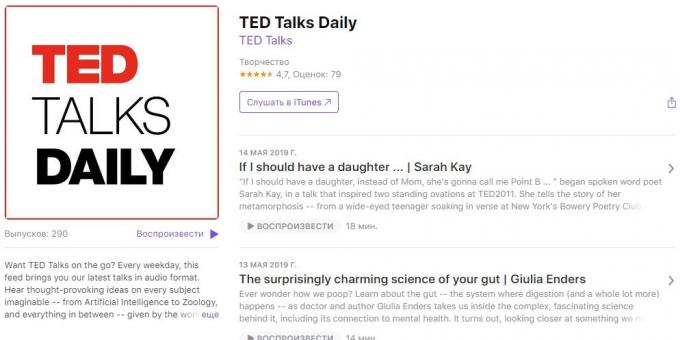 Intressanta podcasts: TED Talks Daily