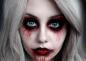 Makeup för Halloween: 10 vackra fruktansvärda idéer