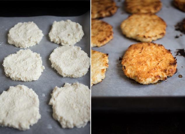 Coconut kex med cream cheese: bakning