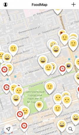 FoodMap: Sök anläggningar i en annan stad